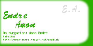 endre amon business card